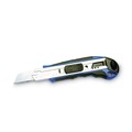 Box Cutters & Utility Knives | Cosco 091514 5.5 in. Plastic/Rubber Handle Retractable 4 in. Blade Four 8-Point Blades Heavy-Duty Snap Blade Utility Knife - Blue image number 2
