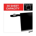 Monitor Stands | 3M DH240MB 30 Sheet Capacity Adhesive Monitor Mount Swing Arm Plastic Copyholder - Black/Silver Clip image number 5