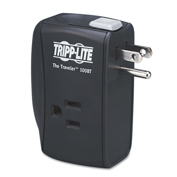 PRODUCTS | Tripp Lite TRAVELER100BT Protect It! 1,050 Joules 2 AC Outlets Portable Surge Protector - Black