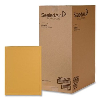 PRODUCTS | Sealed Air 100729777 Jiffylite #0 Barrier Bubble Air Cell Cushion Self-Adhesive Closure Self-Seal 6 in. x 10 in. Bubble Mailer - Brown Kraft (200/Carton)