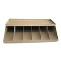 Retail Store Supplies | CONTROLTEK 500014 10 in. x 8.5 in. x 3 in. 6-Compartments Steel Coin Wrapper and Bill Strap Single-Tier Rack - Pebble Beige image number 0
