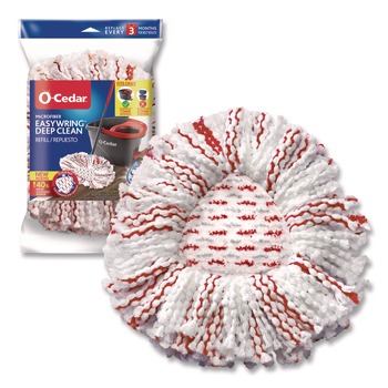  | O-Cedar 170500EA EZWring Patented Microfiber Deep Clean Refill - Red/White