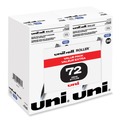 Pens | uni-ball 2013566 Extra-Fine 0.5 mm Stick Roller Ball Pen - Blue Ink Black/Blue Barrel (72/Pack) image number 0
