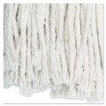 Just Launched | Boardwalk BWK224CCT 24 oz. Cotton Premium Cut-End Wet Mop Heads - White (12/Carton) image number 2