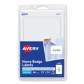 Labels | Avery 05147 3.38 in. x 2.33 in. Printable Adhesive Name Badges - White (100/Pack) image number 0