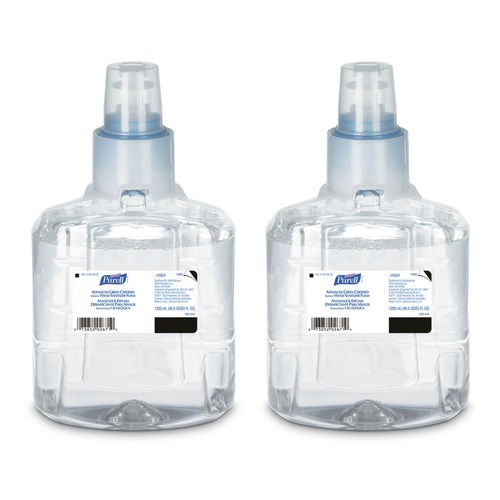 Hand Sanitizers | PURELL 1904-02 Advanced 1200 ml Hand Sanitizer Green Certified Foam Refill for LTX-12 Dispensers (2/Carton) image number 0