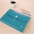 File Folders | U Brands 6594U01-12 U-Eco 9.75 in. Expansion 13-Pocket Expandable File - Ocean/Letter Size image number 6