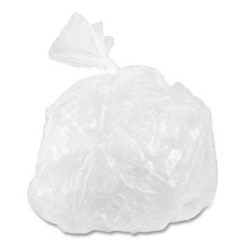 Inteplast Group VALH2433N8 High-Density 16 Gallon 24 in. x 31 in. Commercial Can Liners - Clear (1000/Carton)