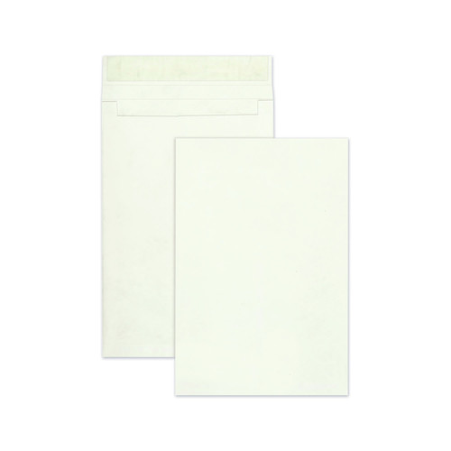 Pens | Survivor QUAR4292 12 in. x 16 in. No. 15-1/2 Lightweight 14 lbs. Tyvek Open End Expansion Mailers - White (25/Carton) image number 0