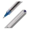 Pens | uni-ball 60134 VISION Fine 0.7 mm Stick Roller Ball Pen - Blue Ink Silver/Blue/Clear Barrel (1-Dozen) image number 1