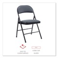 Office Chairs | Alera ALECA9416 PU Padded Folding Chair Supports Up to 250 lbs. - Black (4/Carton) image number 4