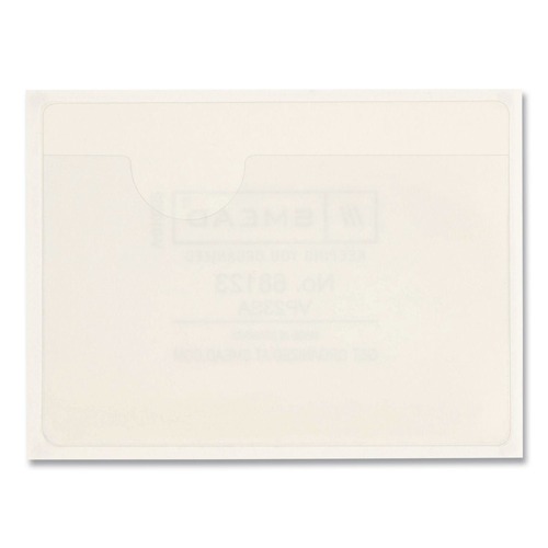 File Folders | Smead 68123 4.06 in. x 3 in. Top Load Self-Adhesive Poly Pockets - Clear (100/Box) image number 0