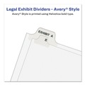 Back to School Sale | Avery 01402 11 in. x 8.5 in. 26-Tab B Avery Style Preprinted Legal Exhibit Side Tab Index Dividers - White (25/Pack) image number 2