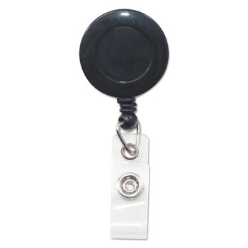 Advantus 75548 30 in. Extension Swivel-Back Retractable ID Card Reel - Black (12/Pack)