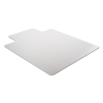 Alera CM12233ALEPL 45 in. x 53 in. Moderate Use Wide Lipped Studded Chair Mat for Low Pile Carpet - Clear