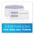 Back to School Sale | Adams 22223 3.75 in. x 8.75 in. 1099 Double Window Envelope - White (24/Pack) image number 1