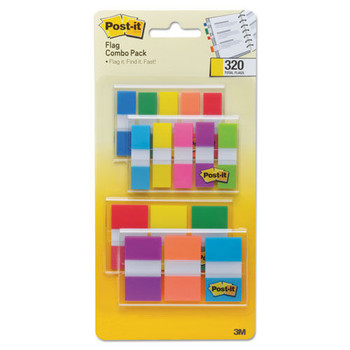 Post-it Flags 683-XL1 0.5 in. and 1 in. Page Flag Value Pack - Nine Assorted Colors (320/Pack)
