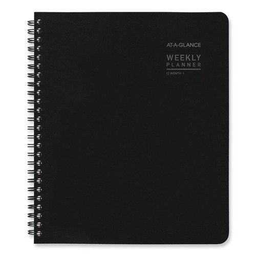 Notebooks & Pads | AT-A-GLANCE 7058XL05 8.75 in. x 7.87 in. 12-Month (Jul 2025-Jun 2026) Contempo Lite Academic Year Weekly/Monthly Planner - Black Cover image number 0