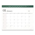 Bulletin Boards | AT-A-GLANCE 1606704 21.75 in. x 17 in. 12-Month (Jan-Dec): 2026 WorkStyle Monthly Desk Pad Calendar - White Sheets, Teal Headband/Clear Corners image number 0