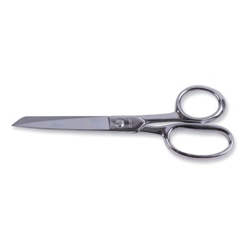 ACME 10257 8 in. Long 3.88 in. Cut Length Hot Forged Carbon Steel Shears - Straight Nickel Handle