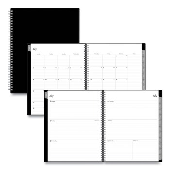PAPER AND PRINTABLES | Blue Sky BLS130609 11 in. x 8.5 in. 12-Month (Jul 2025-Jun 2026) Enterprise Academic Weekly/Monthly Planner - Black Cover