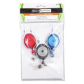 Label & Badge Holders | SICURIX BAU68769 30 in. Extension Quick Clip Card Reels - Blue/Red/Smoke (3/Pack) image number 1