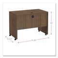 Office Desks & Workstations | Alera ALEVA204224WA Valencia Series 41.38 in. x 23.63 in. x 30 in. Mobile Workstation Desk - Modern Walnut image number 4