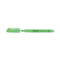Highlighters | Universal UNV08852 Chisel Tip Pocket Highlighters - Fluorescent Green (1 Dozen) image number 4