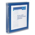 Back to School Sale | Avery 17685 3 Round Rings 1 in. Capacity 11 in. x 8.5 in. Flexi-View Binder - Navy Blue image number 1