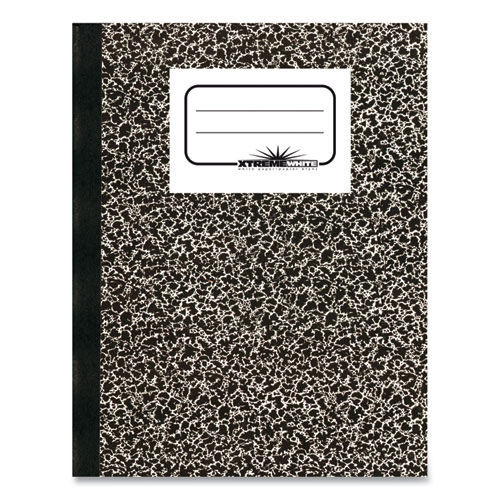 Notebooks & Pads | National 43461 80 Sheets 10 in. x 7.88 in. Medium/College Rule Composition Book - Black Marble Cover image number 0
