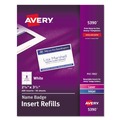 Just Launched | Avery 05390 2-1/4 in. x 3-1/2 in. Horizontal/Vertical Name Badge Insert Refills - White (50/Box) image number 0