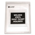Back to School Sale | C-Line 80911 Super Heavy-Duty Top Load 8.5 in. x 11 in. Insert Clear Vinyl Shop Ticket Holders - Clear Front (50/Box) image number 3