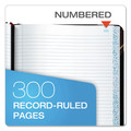 Notebooks & Pads | Boorum & Pease 21-300-R 10.13 x 7.78 Sheets Single-Page Record-Rule Extra-Durable Bound Book - Black/Maroon/Gold Cover image number 3
