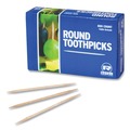 Cutlery | AmerCareRoyal R820 2.5 in. Round Wood Toothpicks - Natural (96000 Toothpicks/Carton) image number 2