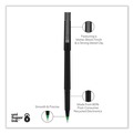 Pens | uni-ball 60154 0.5 mm Stick Roller Ball Pen - Green Ink/Black/Green Barrel/Extra-Fine (1-Dozen) image number 3