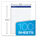 Notebooks & Pads | Ampad 20-345 White 8.5 in. x 11.75 in. Sheets Pitman Rule Variation (Offset Dividing Line - 3 in. Left) Double Sheet Pads (100 Sheets/Pad) image number 2