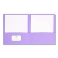 File Folders | Smead 87865 11 in. x 8.5 in. 100-Sheet Capacity 2-Pocket Textured Paper Folder - Lavender (25/Box) image number 4