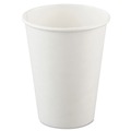 Cups and Lids | SOLO 412WN-2050 12 oz. Single-Sided Poly Paper Hot Cups - White (1000/Carton) image number 2