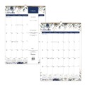 Bulletin Boards | Blueline C173128 12-Month (Jan to Dec): 2026 12 in. x 17 in. Floral Artwork Colorful Wall Calendar - White Sheets image number 1