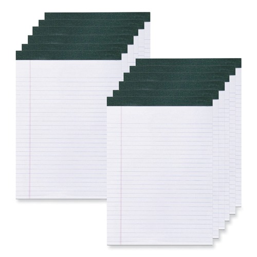 Notebooks & Pads | Roaring Spring 74713 8.5 x 11 Sheets (40) Recycled Wide/Legal Rule Pad - White (1-Dozen) image number 0