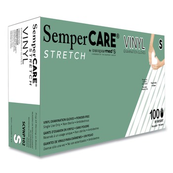 SemperCare SCVNP102 Stretch Vinyl Examination Gloves (1000/Carton)