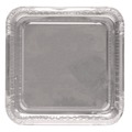 Food Trays, Containers, and Lids | Handi-Foil 4048-35-500 7.88 in. x 7.88 in. x 1.31 in. Aluminum 8 in. Square Cake Pan - Silver (500/Carton) image number 0