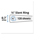 Back to School Sale | Avery 17001 3 Slant Rings 0.5 in. Capacity 11 in. x 8.5 in. Durable View Binder with DuraHinge - Black image number 3