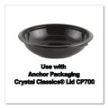 Food Trays, Containers, and Lids | Anchor 4548432 32 oz. 8-1/2 in. x 2.14 in. Plastic Diameter Crystal Classics Bowl - Black (300/Carton) image number 3