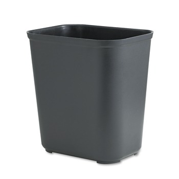Rubbermaid Commercial FG254300BLA 7 gal. Fiberglass Wastebasket - Black