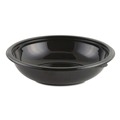 Food Trays, Containers, and Lids | Anchor 4548432 32 oz. 8-1/2 in. x 2.14 in. Plastic Diameter Crystal Classics Bowl - Black (300/Carton) image number 2