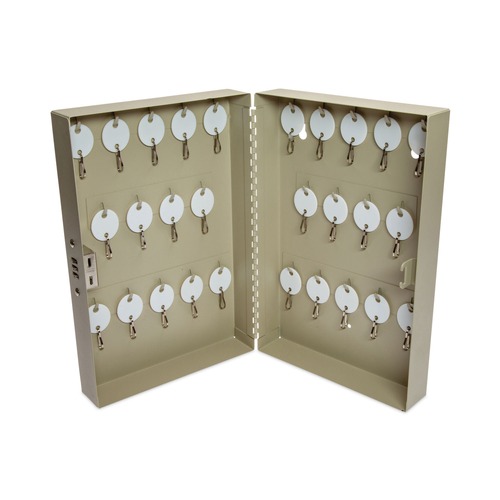 Office Filing Cabinets & Shelves | CONTROLTEK 500124 7.75 in. x 3.25 in. x 11.5 in. 28-Key Metal Combination Lockable Key Cabinet - Sand image number 0