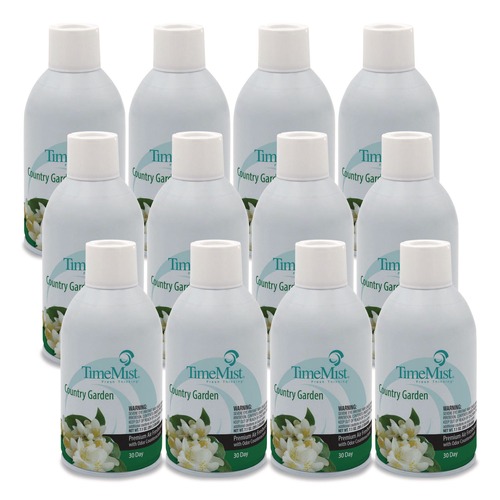 Odor Control | TimeMist 1042786 6.6 oz. Aerosol Spray Premium Metered Air Freshener Refill - Country Garden (12/Carton) image number 0