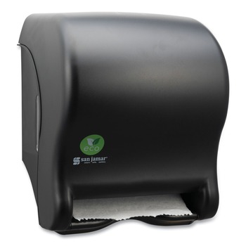 San Jamar T8000REBK 9.1 in. x 14.4 in. x 11.8 in. Ecological Automatic Towel Dispenser - Black