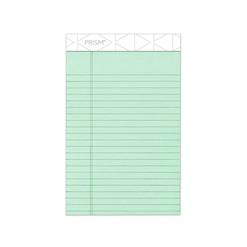 Notebooks & Pads | TOPS 63090 50-Sheet 5 in. x 8 in. Narrow Rule Prism plus Colored Writing Pads - Pastel Green (12/Pack) image number 0